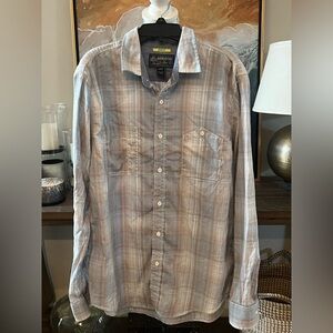 2/$40 American Rag Plaid Button-Up Shirt Slim Fit Large L NEW NWT